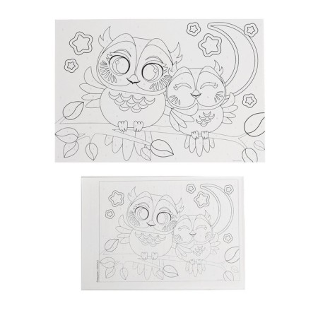 Picture on numbers for children "Owls", 20 x 28.5 cm-2