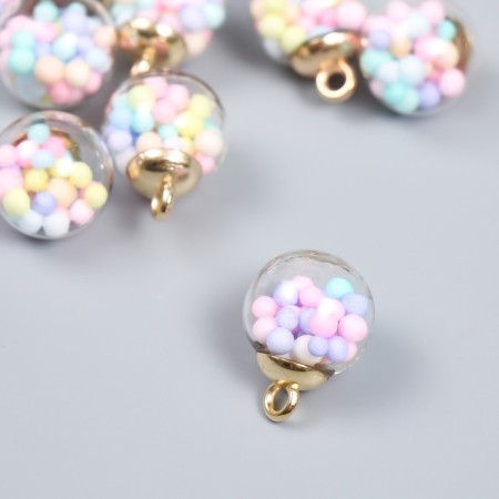 Suspension for creativity Plastic "Ball - Balls" set 10 pcs 2.1x1.6x1.6 cm-1