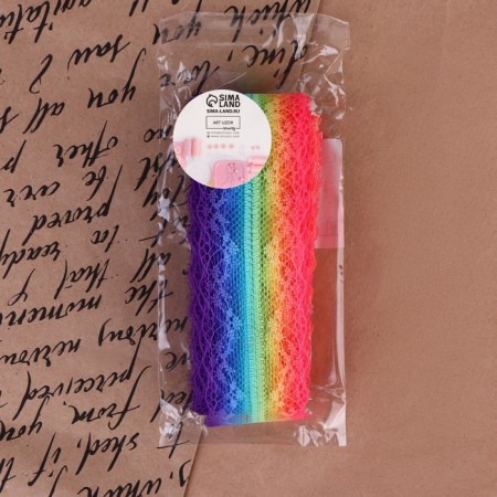 Capricon lace "Rainbow Bright", 35 mm × 10 ± 1 m, color multi -colored No. 1-3