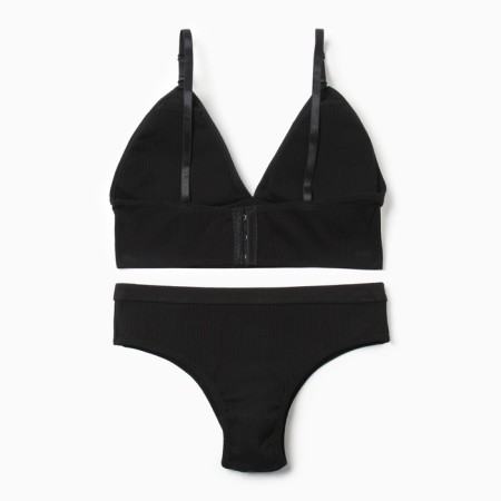 Female set (top, panties) Black color, size 44-46-5