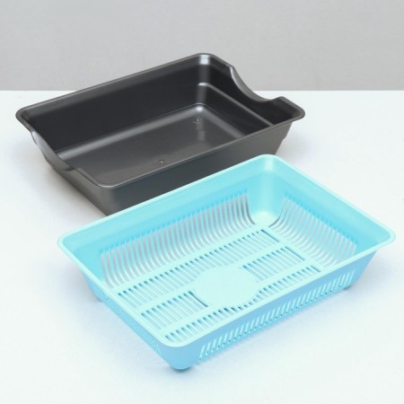 Deep toilet with a mesh of 36 x 25 x 9 cm, blue/gray-5