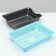 Deep toilet with a mesh of 36 x 25 x 9 cm, blue/gray
