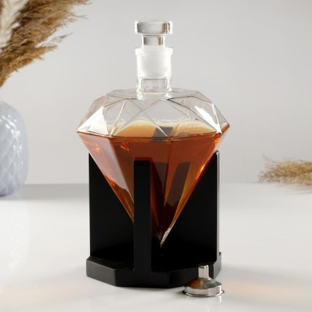 Shtof Rubin, on a stand, 850 ml, 13.5 x 13.5 x 24.5 cm