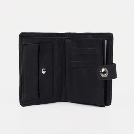 Male purse on Magnet, 3 in 1, department for auto documents and passports, black color-2