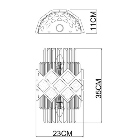 Wall lamp Arte Lamp Amelia A1039AP-2BK, E14, 2x40 W, 23x11x35 cm, black-2