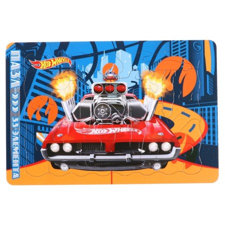 Puzzle in Hot Wheels frame, 33 elements