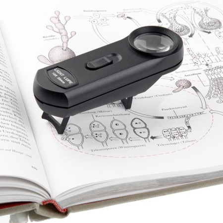 Compact magnifier Veber 600113, 10x, diameter 30 mm, LED backlight-1