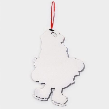 Decorative decoration (suspension) "Grandfather Frost on skates" 33.5x24.5 cm-4