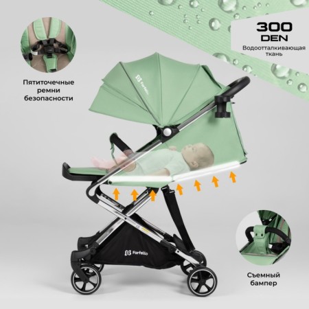 Walking stroller Farfello Bliss Pro BLP-3, Olive color-2