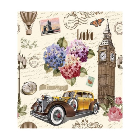 Set of napkins for setting the London table, rectangular, size 32x46 cm, 4 pcs-2