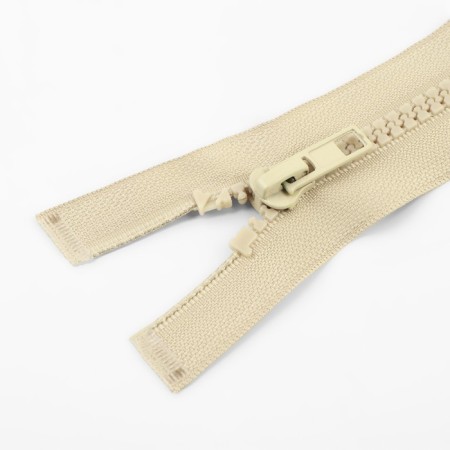 Lightning "Tractor", No. 5, detachable, automatic lock, 30 cm, beige color, price for 1 piece-1