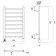 Domoterm electric heated towel rail "Medea" P8, 400x800 mm, left, gold