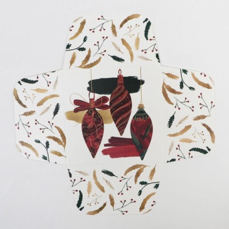 Folding box "Happiness in the New Year", 15 x 15 x 7 cm, New Year-2