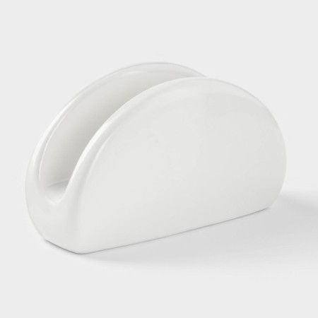 Ceramic “Classic” napkin, 12 × 4.5 × 7 cm, white color