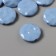 Acrylic beads for the work of the "flat crushed circle" blue 2.5x2.5x0.6 cm