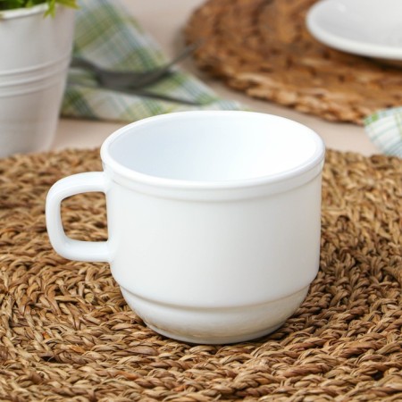 Avvir mug "Grace", 250 ml, glass ceramics, white color-1