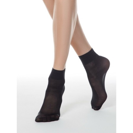 Women's socks with a compacted eye Elegant Tension Soft 40, size 23-25, color Nero-1