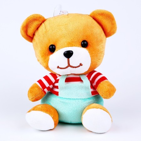 Soft toy "Bear", in overalls, 20 cm-4