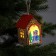 Christmas tree toy "House with the Snow Maiden", from batteries, glow warm white
