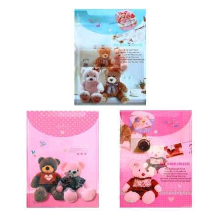 Folder-convert button, A4, 180 microns, "bears", vertical, mix-2