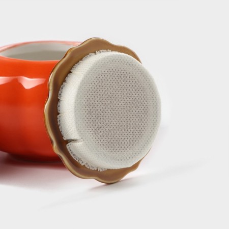 A set of ceramic banks for Persimmon storage, 2 items: 175 ml, Halloween dishes, Orange color-3