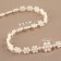 Pearls on threads, flat, 10 mm, 9 ± 1 m, milk color