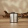 Stainless steel mug of the India, 330 ml, d = 7.8 cm