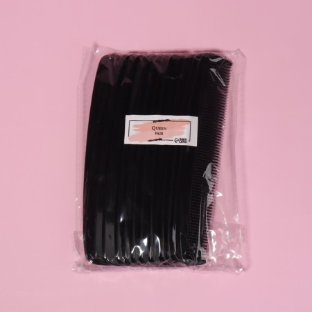 Comb, 14 × 3 cm, packing 12 pcs, black color-3
