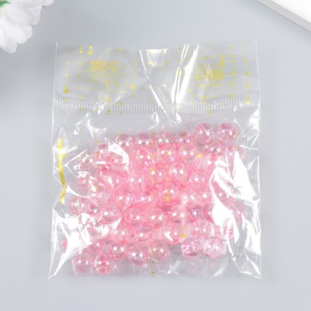 Beads for creativity Plastic "Soap bubble Pink" set of 20 g 0.8x0.8x0.8 cm-2