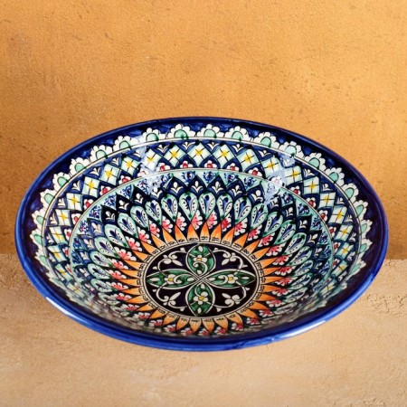 Buditsa Rishtan ceramics "Patterns", 28 cm, mix