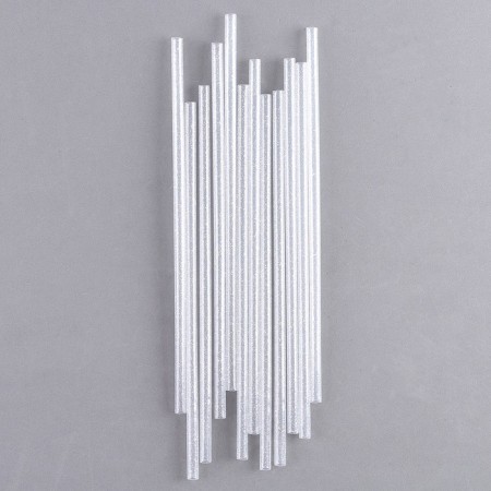 Truks for the “sparkle” cocktail, in the set 12 pcs., Silver color