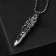Unisex “bullet” Carved pattern, Cleaned silver color, 60 cm