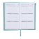 The weekly dated 2025, 85x145 mm, 64 sheets of Escalada, a solid cover made of artificial leather, pancake embossing, block 70 g/m², turquoise, turquoise