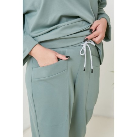 Female suit, size 68, green color-5