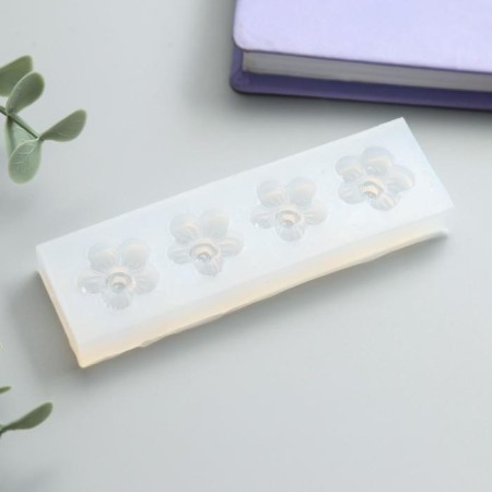 Mold Silicon "forget -me -nots" 4 items 1x10x3 cm-1