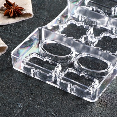 Form for chocolate and sweets "Frame", 10 cells, 20 × 12 × 2.5 cm-3