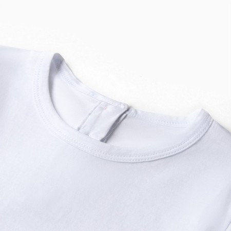 Пижама для девочки (кофта и брюки) MINAKU, цвет белый/розовый, рост 128 см-6