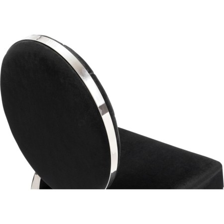 Stool on a metal frame ODDA Metal/velor, chrome/black 50.5x65x91 cm-5