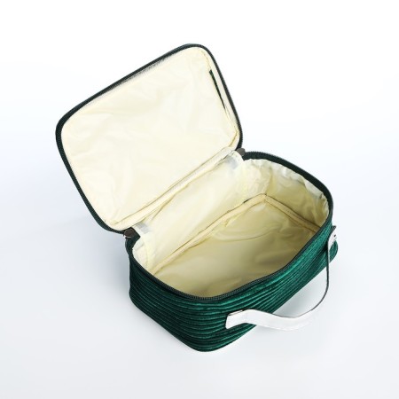 Lightning cosmetic bag, green color-2