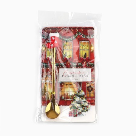 New Year's spoon with a rubber additional element "New Year: Happy New Year", 3.5 x 16 cm-6