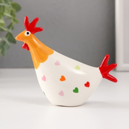 Souvenir Ceramics "Chicken in hearts" 13.5x5x11 cm-1