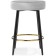 Barrier stool Plato metal/velor, black/light gray 43x43x65 cm