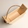 Kashpo wooden buserochnaya, handle rope 26.5x12.5x9.5 cm natural