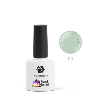 Gel polish Adricoco French Dessert, No. 03 Apple Grillazh, 8 ml