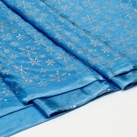Velur flap with New Year's application, large snowflakes, 50 × 50 cm-1