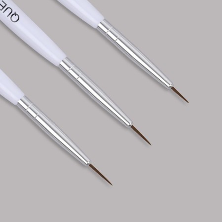 Set for building and design of nails: point brush - Dots 2 pcs, point brush - Pusher, 15 cm, white color-3