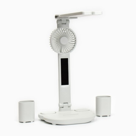 Clock - electronic lamp: calendar, thermometer, organizer, fan, 7 watts, 3 modes, USB-3