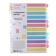 A4 sheet separator (245 x 305 mm), color, 12 sheets, "Devente. Pastel", polypropylene 140 μm, individual packaging