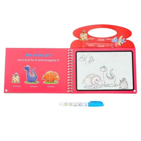 A book for drawing with water "Dino", with a marker-3