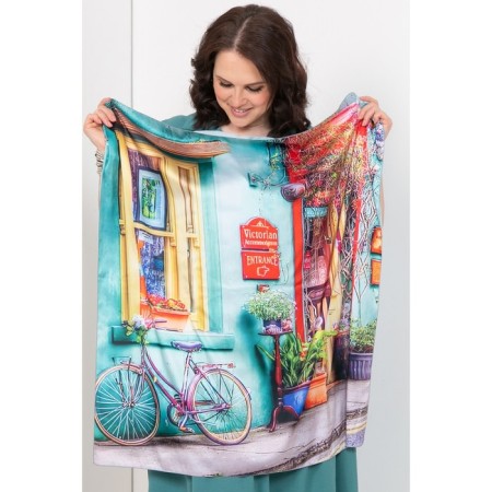 Women's scarf, size 90x90 cm